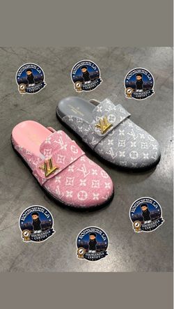 LV Monogram Mule Slides – Pink & Gray