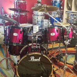 Pearl Export Drum Set 6pc. Complete Set 