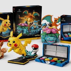 LEGO Pokemon Set with Kanto Badge Bonus / Charizard, Venusaur, Blastoise / Eevee / Pikachu