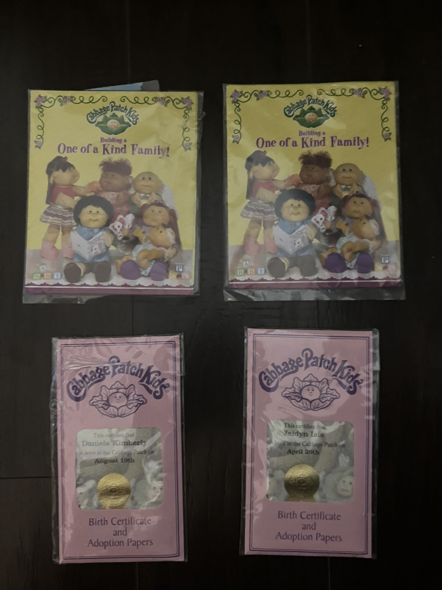 Cabbage Patch Doll Birth Certificates