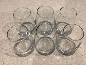 6 Stemless Wine Glasses 18oz Dishwasher Safe $10.00
