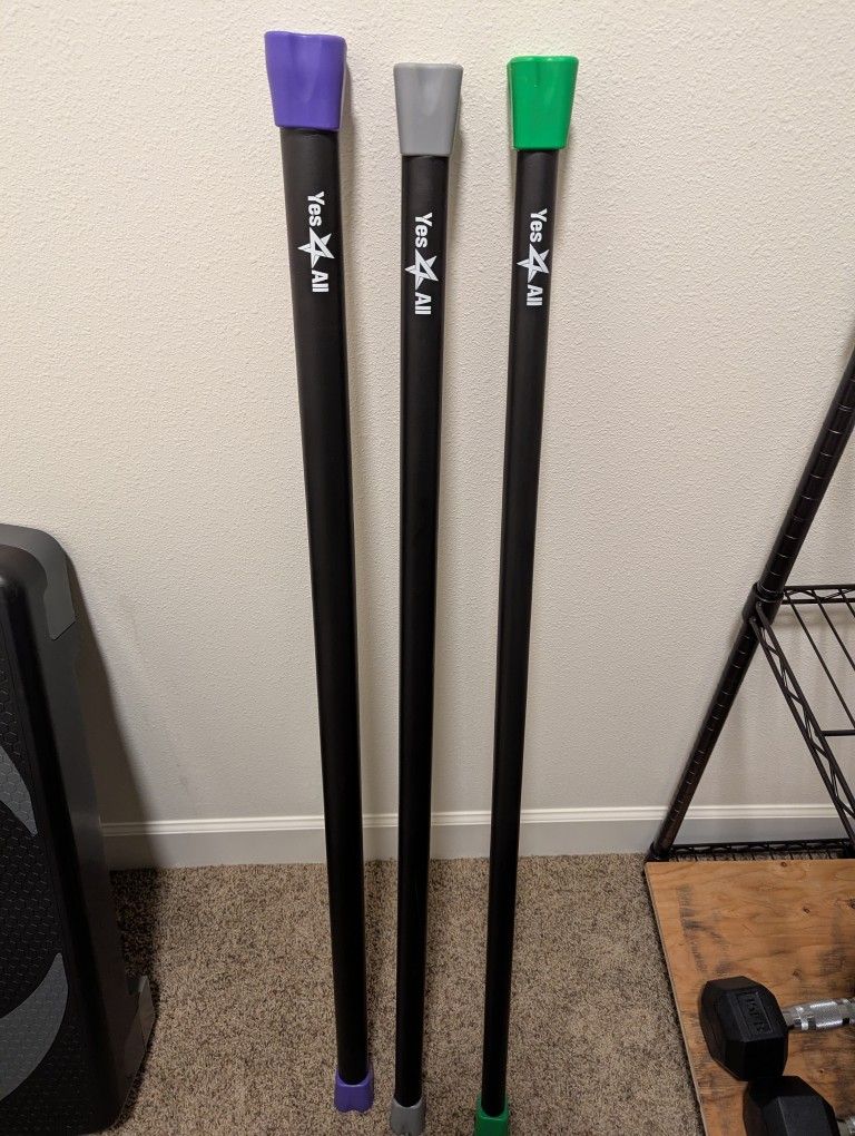 Weighted Exercise Bars 10, 15, 20 Lbs