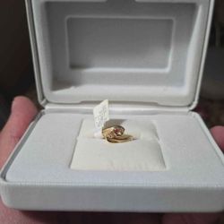 Gold Plated Diamond And Ruby Ring 💍 