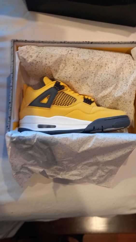 Air Jordan 4 Retro Tour Yellow Dark Blue Gray Lightning Sizes 10.512 + 13 $300 350