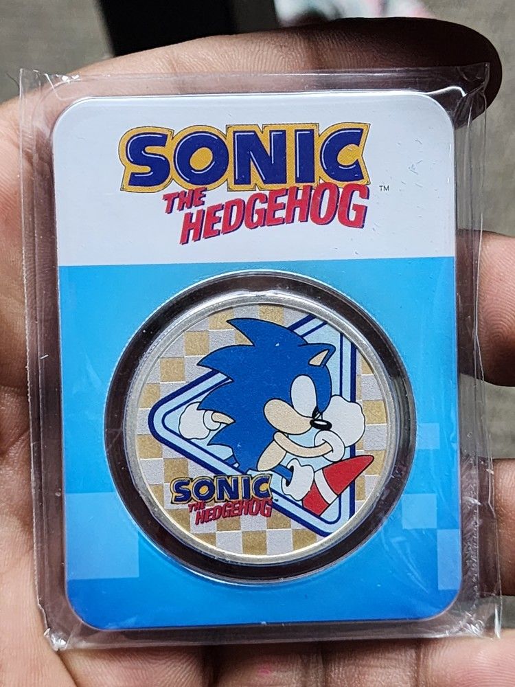 2022 Niue Sonic the Hedgehog .999 Fine Silver Colorized Coins SEGA