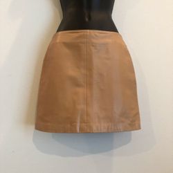 Vintage Old Navy Natural Genuine Leather Miniskirt Size 1