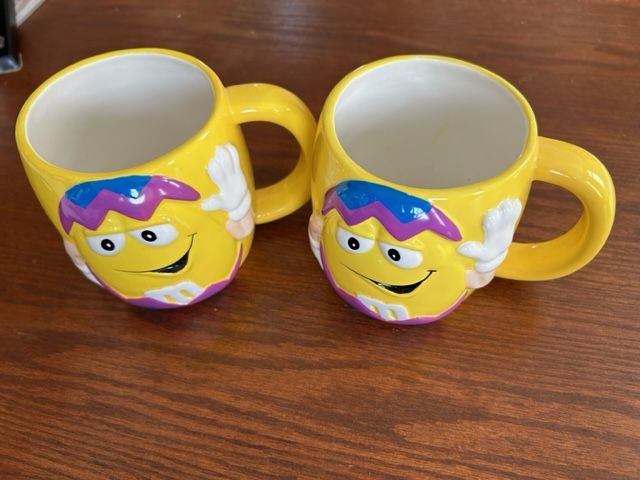 Raised 4” Easter Yellow M&M Mug Set Of Two