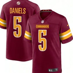 New! Men's Washington Commanders Jayden Daniels Burgundy Player Game Jersey XL