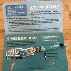 3 Day Wonderfront Festival Ticket