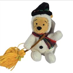 Club Disney Snowman Winnie The Pooh Christmas Mini Bean Bag Plush With Tag 8"