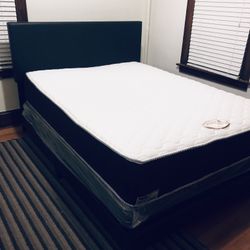 Queen size mattres Foam 11”thick+Regular box spring+Bed frame Brand new. We Finance we deliver