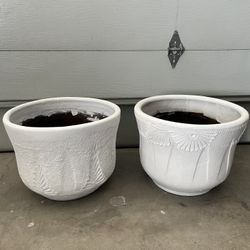 Pair Of Clay Pots