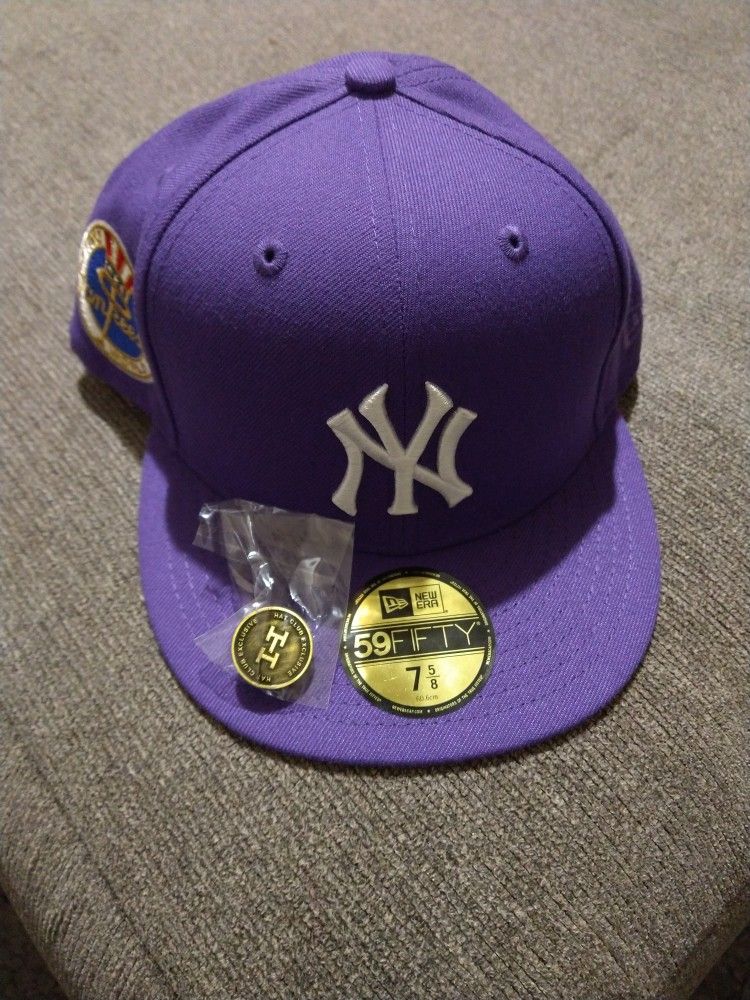 Hat Club Purple New York Yankee Grey Bottom