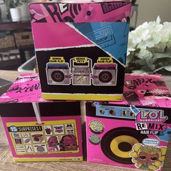 LOL Surprise Remix Hair Flip Dolls-15 surprises with hair reveal & music $10.00 each