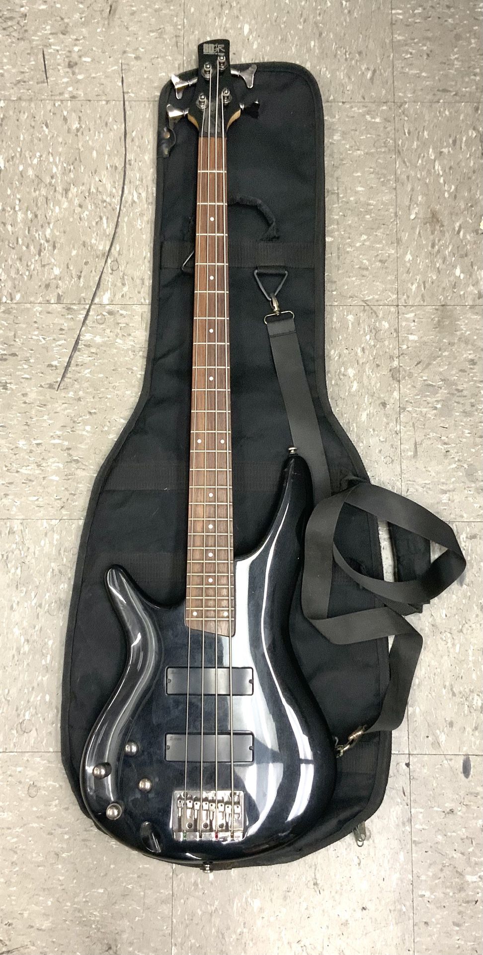 SoundGear Ibanez Bass Guitar 4 String Electric Black Bridge Neck Pickups Music Audio Live Performance Concert Hobby Studio Funk Metal Jazz Rock