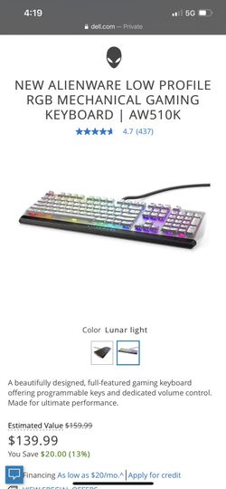 Alienware LowProfile RGB Gaming keyboard