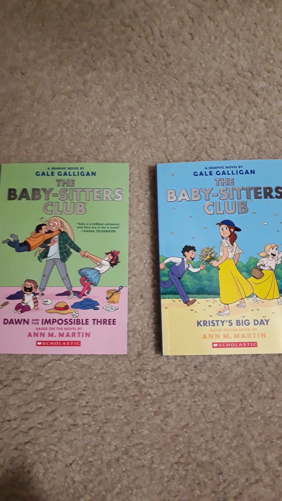 Smile, Sisters and baby sitters club books