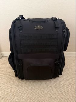 S3500 Tactical Deluxe Sissy Bar Bag Motorcycle Touring Luggage