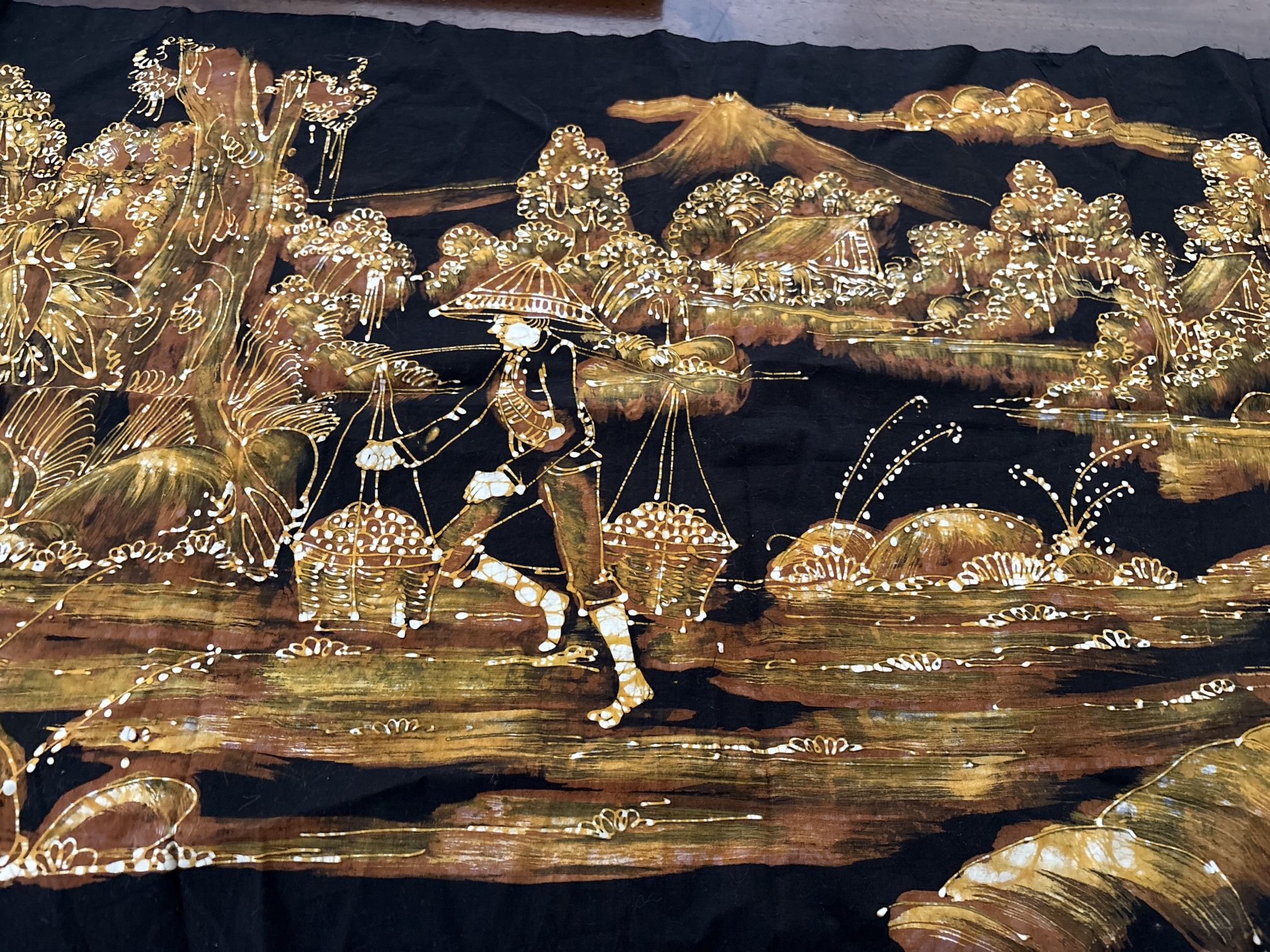 Black Friday Sale! Original Batik Fabric Panel 