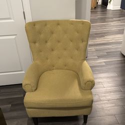 Modern Yellow Accent Chair for Living Room or Bedroom