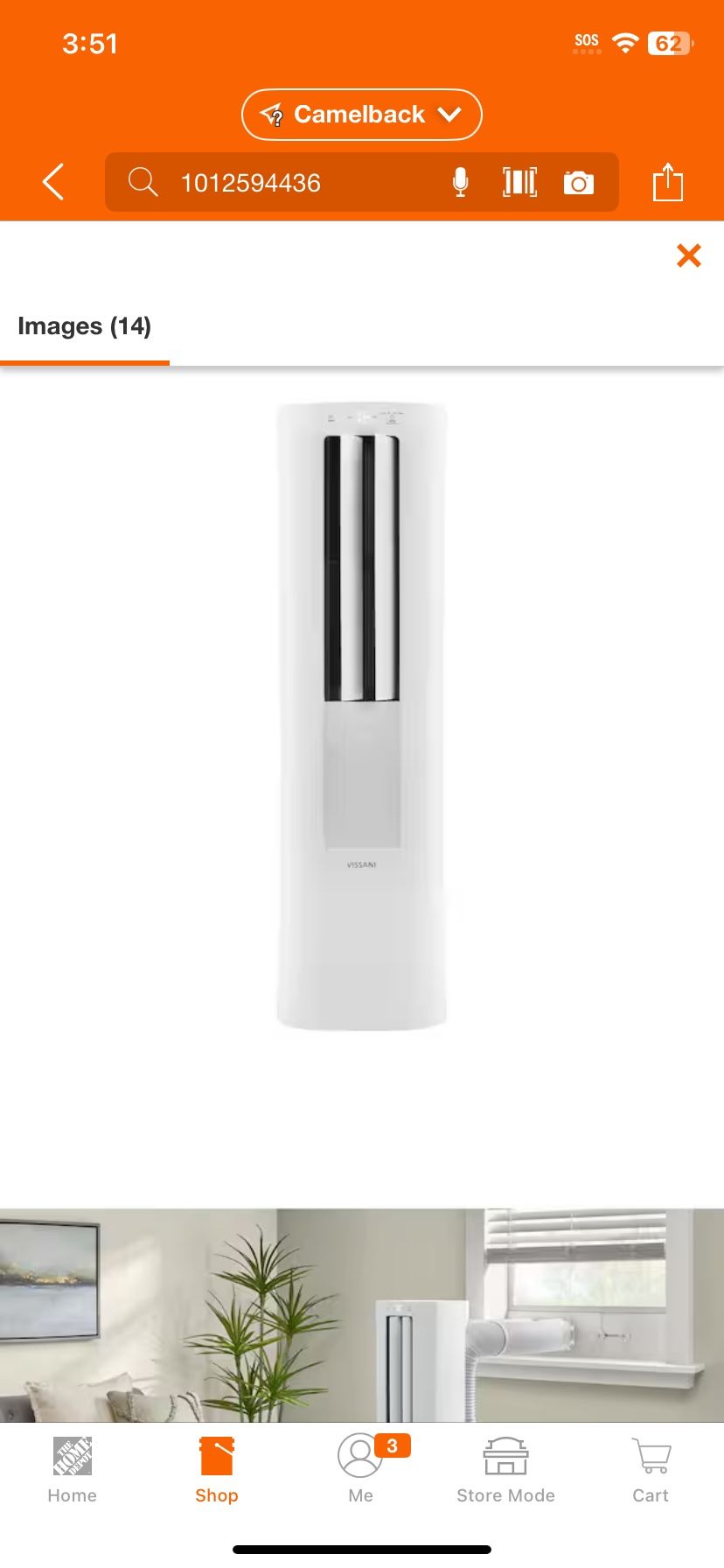 8,000 BTU 115-Volt 4-in-1 Portable Air Conditioner for 350 sq. ft. Rooms with Heater, Dehumidifier and Remote in White