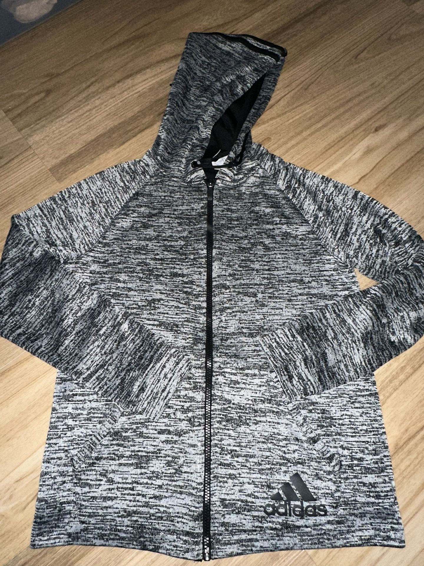 Adidas Gray S Full Zip Hoodie