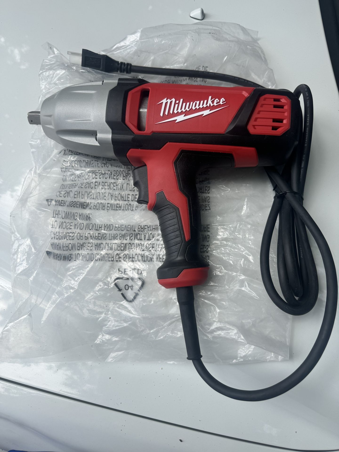 Milwaukee 1/2 in. Impact Wrench with Rocker Switch and Detent Pin Socket Retention