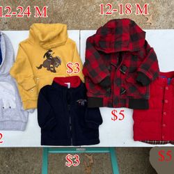 Boys 12-24 Month Coats Jackets