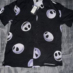 Nightmare Before Christmas Button Shirt