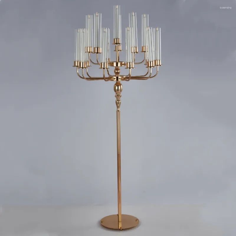 Candle Holders Candelabras Wedding Table Centerpiece Luxury Candelabrum Metal For Home Decoration 
