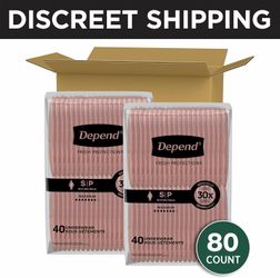 Depend Fresh Protection Adult Diapers, Incontinence S/M 40 COUNTS