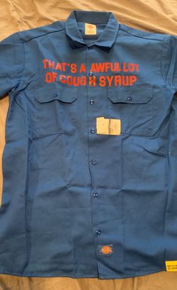 Awful Lot Of Cough Syrup Dickies Button Down Medium