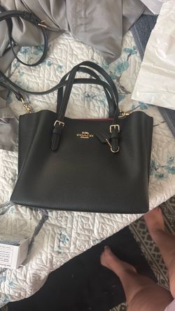 Coach Black Leather Tote Bag