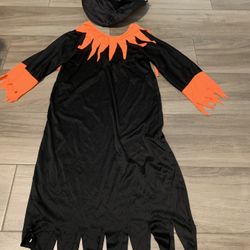 Kids Witch Costume With Hat Size 6-8