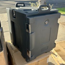 Brand new hot food, commercial warmer carrier with wheels