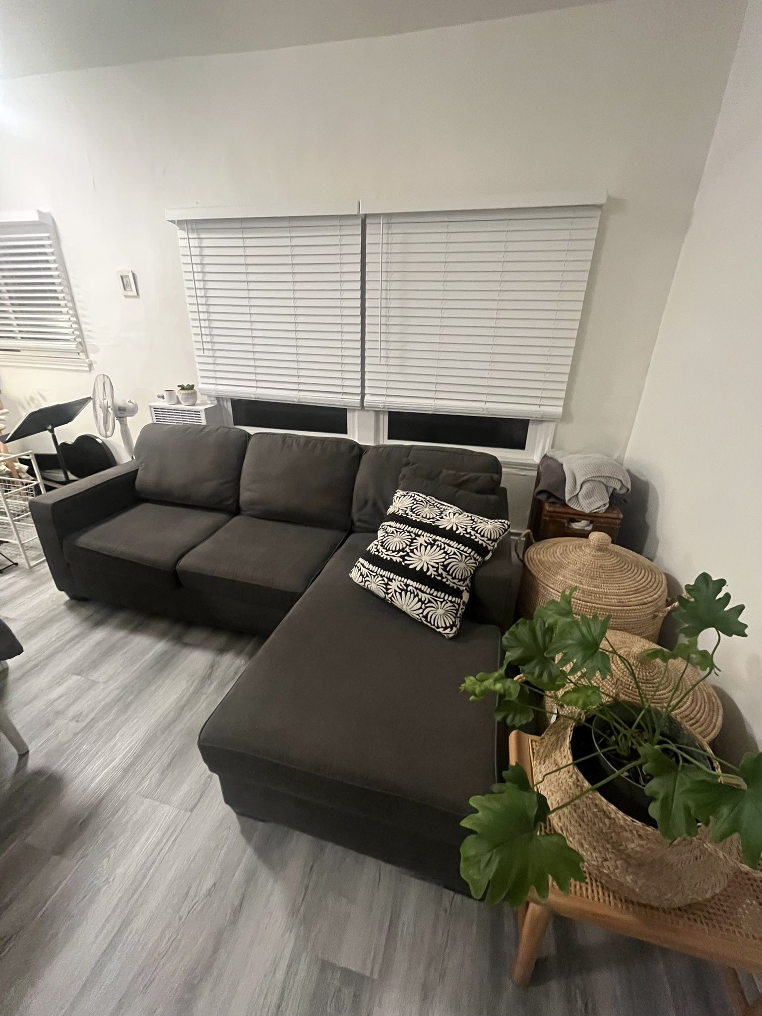 Gray Sectional couch 