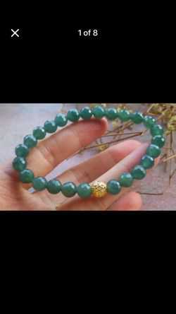 Jadeite jade green 10mm diamond cut bracelet bangle 7 inches to 7.5inches certificate