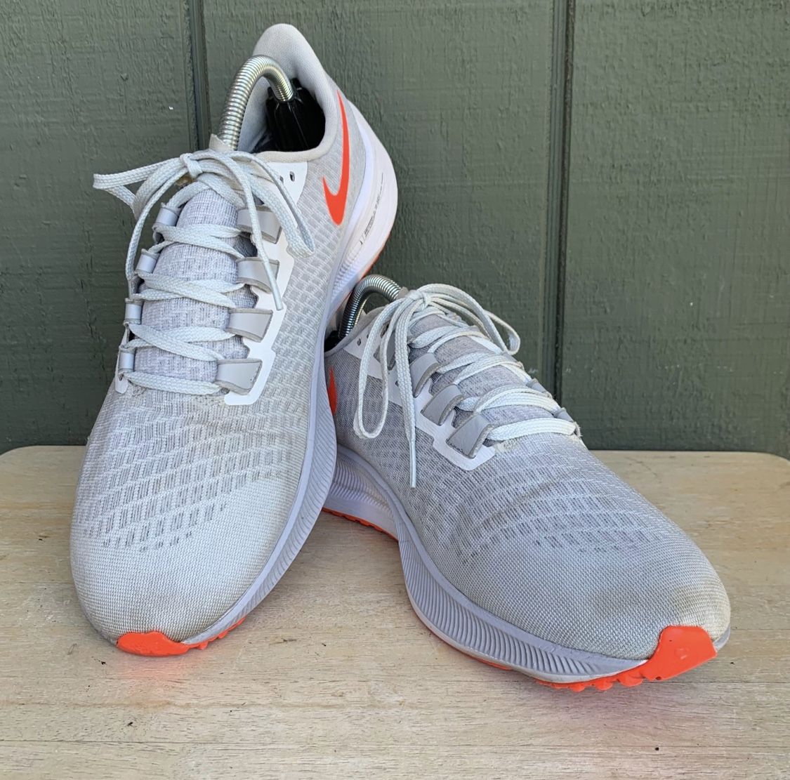 Nike Air Zoom Pegasus 37 Men's Size 9 Running Shoes White Grey BQ9646-006