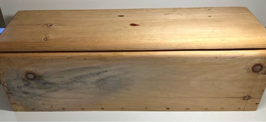 Vintage 1970's 8" Tall Natural Wood  Collectible Storage Box AS IS
