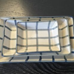Checked Trey Set (2 Sets Available)