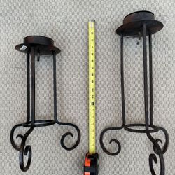 Decorative Metal Free-Standing Candle Holders