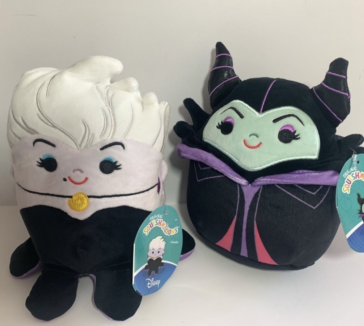 Squishmallows Disney Villains Maleficent & Ursula Set