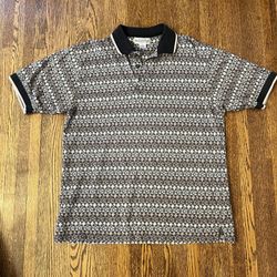 Vintage Grand Slam Men’s Golf Polo Shirt large golf balls, clubs and golf tees 
