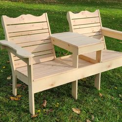 Jack & Jill Outdoor Garden Bench With Storage Table