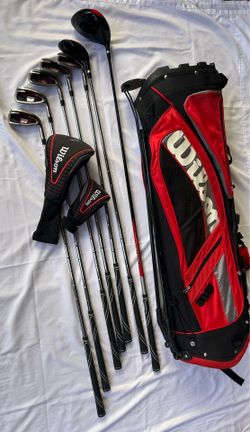 Wilson Tour RX Golf Clubs + Stand Bag, Headcovers & Golf Balls