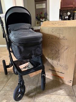 ONLY $95: 2-in-1 Foldable Baby Stroller – Newborn to Toddler Stroller with Extendable Canopy