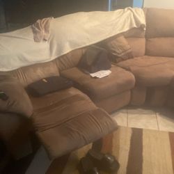 Two Piece Sectional With Recliners On Both Ends