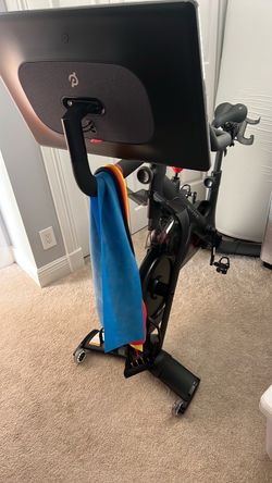 Peloton bike with upgraded swivel screen