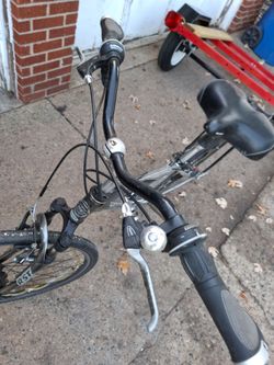26" trex mountain bike adult size set up for a tall rider, but can lower the seat
