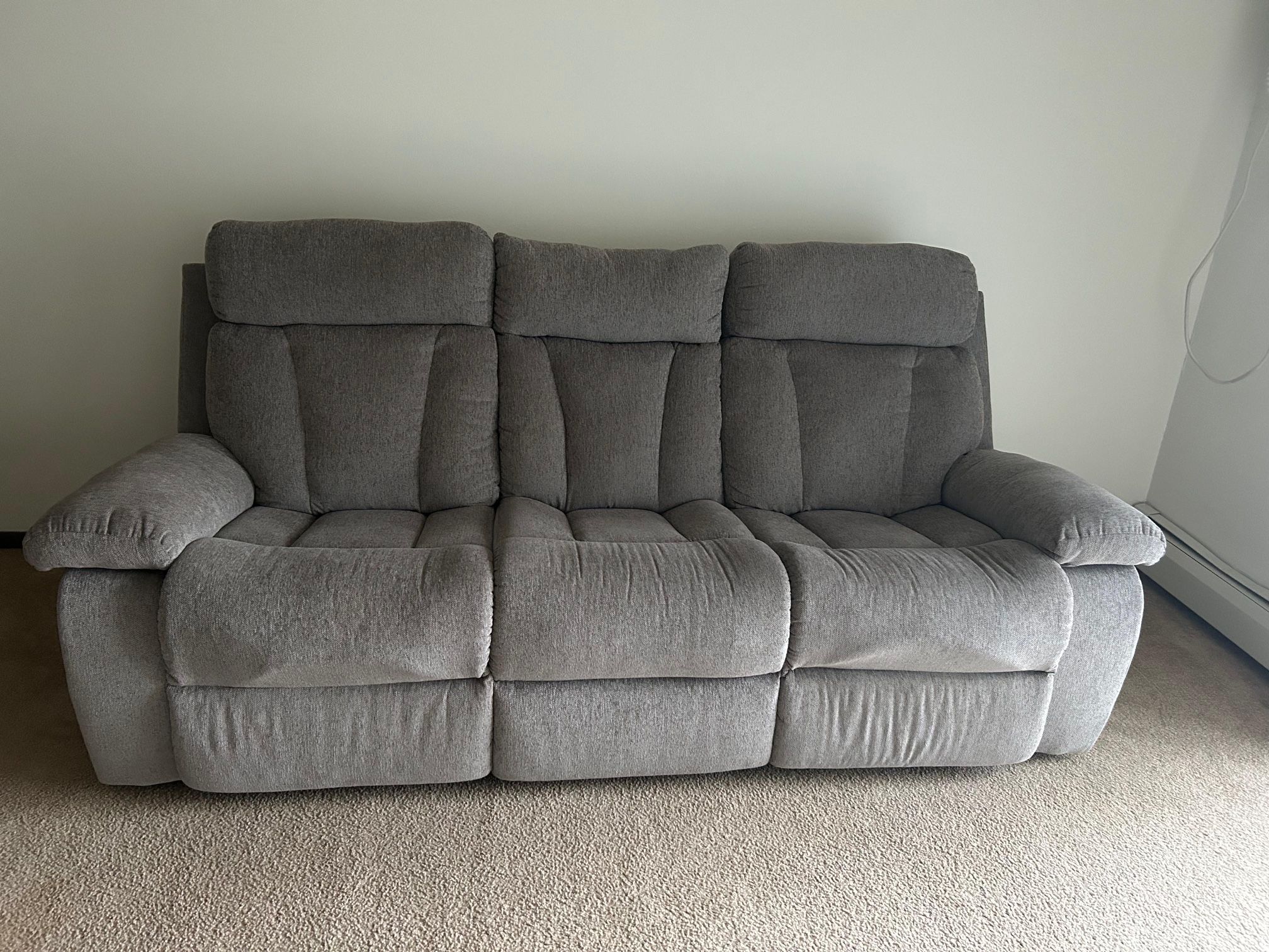 Gray Mitchiner Sofa, Loveseat And Rocking Chair Recliner For Sale